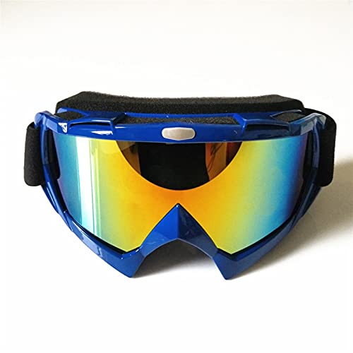AYKANING Motocross Brille,Motorradbrille Motocross Goggles Off Road Motorrad Schutzausrüstung Gläser Schmutzrad Sonnenbrille Downhill Mountainbike-Brillen(Color:Model 2 Gold lens) von AYKANING