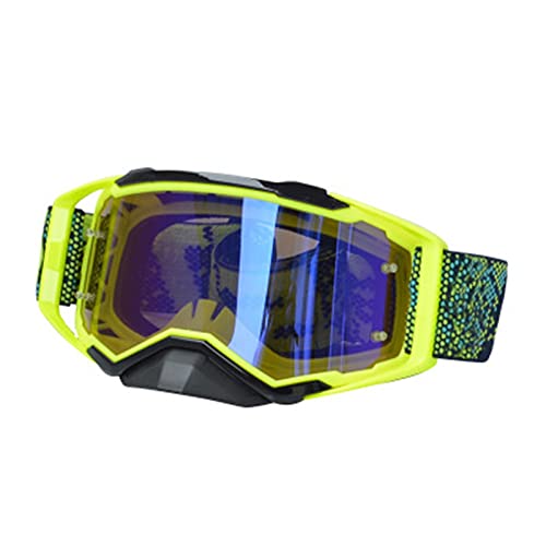 AYKANING Motocross Brille,Motorradbrille Motocross Goggles abseits der Straßenbrille Dirt Bike Motorrad Helme Goggles Ski Sport Gläser Mountainbike Radfahren Brille(Color:Black yellow) von AYKANING