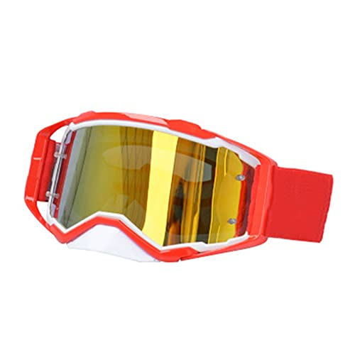 AYKANING Motocross Brille,Motorradbrille Motocross Goggles abseits der Straßenbrille Dirt Bike Motorrad Helme Goggles Ski Sport Gläser Mountainbike Radfahren Brille(Color:Red) von AYKANING