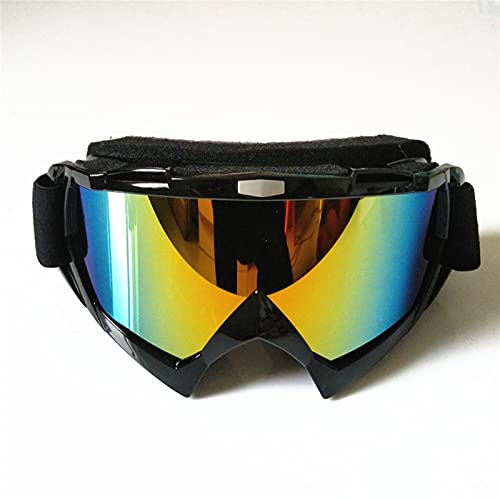 AYKANING Motocross Brille,Motorradbrille Motocross Motorrad Unisex Goggles ATV Off Road Dirt Bike Staubdichte Rennbrillen Anti Wind Eyewear Schutzzahnräder(Color:Black B) von AYKANING