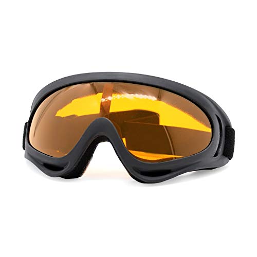 AYKANING Motocross Brille,Motorradbrille Motorrad Goggles Brille Outdoor Sports Ski Bike Motobike Moto Windschutzscheibe Brillen Outdoor Goggles Sonnenbrillen(Color:Orange) von AYKANING