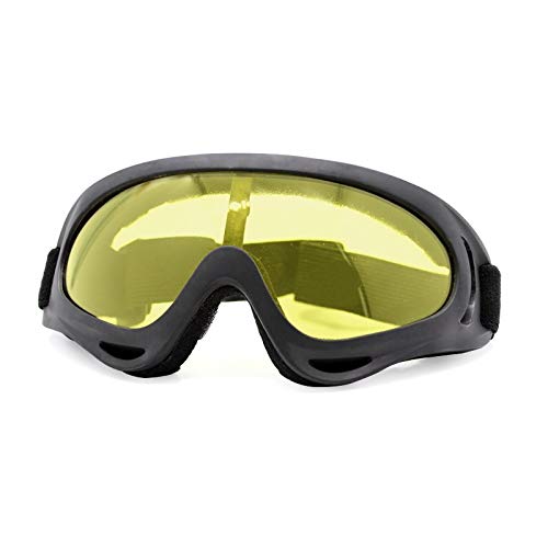 AYKANING Motocross Brille,Motorradbrille Motorrad Goggles Brille Outdoor Sports Ski Bike Motobike Moto Windschutzscheibe Brillen Outdoor Goggles Sonnenbrillen(Color:Yellow) von AYKANING