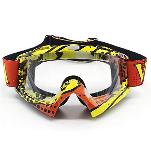 AYKANING Motocross Brille,Motorradbrille Motorrad-Goggles-Gläser, die von der Straßenhelme Skisport for Motorrad-Schmutz-Bike-Rennen fahren(Color:Beige) von AYKANING
