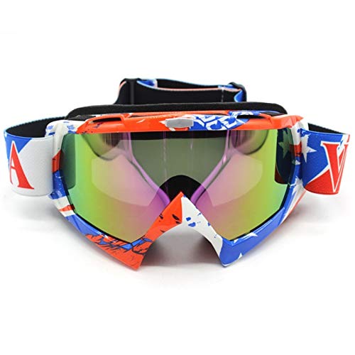 AYKANING Motocross Brille,Motorradbrille Motorrad-Goggles-Gläser, die von der Straßenhelme Skisport for Motorrad-Schmutz-Bike-Rennen fahren(Color:Black) von AYKANING