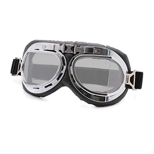 AYKANING Motocross Brille,Motorradbrille Motorrad Goggles Gläser Vintage Motorrad Klassische Retro-Schutzbrille for Harley Eyewear Protection Moto Motocross-Brille(Color:Retro Goggles 1 S) von AYKANING