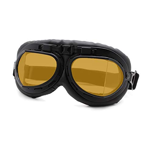 AYKANING Motocross Brille,Motorradbrille Motorrad Goggles Gläser Vintage Motorrad Klassische Retro-Schutzbrille for Harley Eyewear Protection Moto Motocross-Brille(Color:Retro Goggles 3 Y) von AYKANING