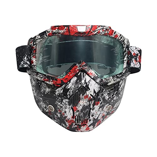 AYKANING Motocross Brille,Motorradbrille Motorrad-Goggles Motocross-Gläser mit Maske Skibrille Männer Frauen Moto Motorrad Schmutz-Bike atv (Color : 01) von AYKANING