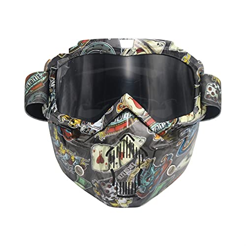 AYKANING Motocross Brille,Motorradbrille Motorrad-Goggles Motocross-Gläser mit Maske Skibrille Männer Frauen Moto Motorrad Schmutz-Bike atv (Color : 02) von AYKANING