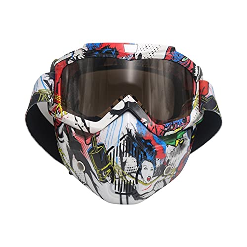 AYKANING Motocross Brille,Motorradbrille Motorrad-Goggles Motocross-Gläser mit Maske Skibrille Männer Frauen Moto Motorrad Schmutz-Bike atv (Color : 05) von AYKANING