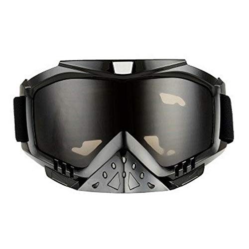 AYKANING Motocross Brille,Motorradbrille Motorrad Off-Road-Helmbrillen Reiten winddichte Goggles-Skibrillen Rennbrillen, blendende Gläser(Color:Black) von AYKANING