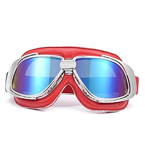 AYKANING Motocross Brille,Motorradbrille Motorrad Vintage Goggles Roller Biker Gläser for Brille(Color:Model 3) von AYKANING