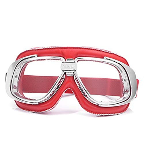 AYKANING Motocross Brille,Motorradbrille Motorrad Vintage Goggles Roller Biker Gläser for Brille(Color:Model 4) von AYKANING