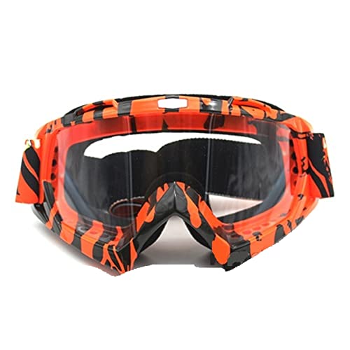 AYKANING Motocross Brille,Motorradbrille Motorradbrillen Schmutz Fahrrad Motorrad Skibrille Schutz Snowboardbrillen Goggles(Color:Transparent lens) von AYKANING