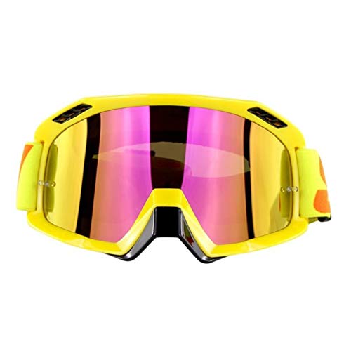 AYKANING Motocross Brille,Motorradbrille Reiten winddichte Gläser Racing Bike Motorrad Staubdichte kratzfeste Sicherheitsbrille(Color:A) von AYKANING