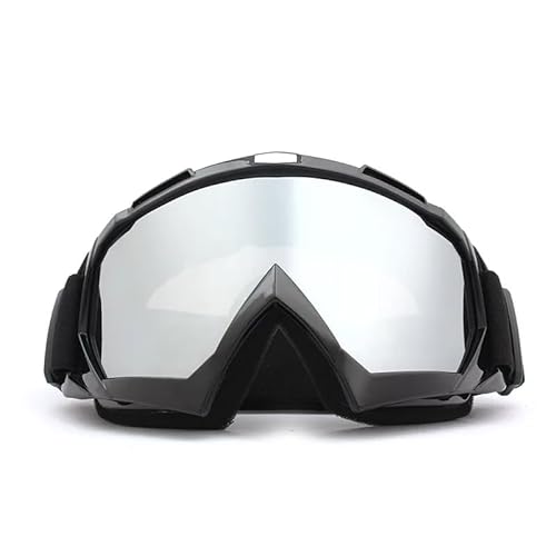 AYKANING Motocross Brille,Motorradbrille Skibrille Winter Schnee Radfahren Sportbrille UV-Schutz Männer Frauen Skifahren Snowboard Motocross Brille(Color:Mercury lens) von AYKANING
