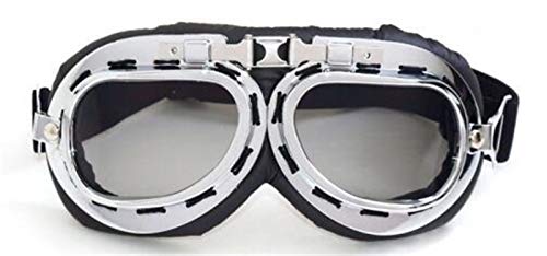 AYKANING Motocross Brille,Motorradbrille Vintage Anti-UV-Motorrad-Fahrrad-Roller-Pilot-Goggles-Helm-Gläser Motocross-Helm-Eyewear (Color : Matte) von AYKANING