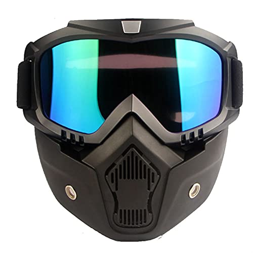 AYKANING Motocross Brille,Motorradbrille Wintersport Schnee Ski-Maske Berg Downhill-Skifahren Snowboard-Gläser Ski Googles Masque Ski Gogle Schnee Skate(Color:Blue) von AYKANING