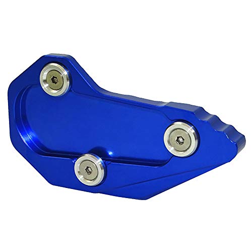 AYKANING Motorrad SeitenstäNder,SeitenstäNder Verbreiterung Motorrad CNC Aluminium Kickstand Fußseite Stand-Verlängerung Vergrößern Pad-Trägerplatte für BMW R1200RS R1200R 2015-2018(Color:Blue) von AYKANING