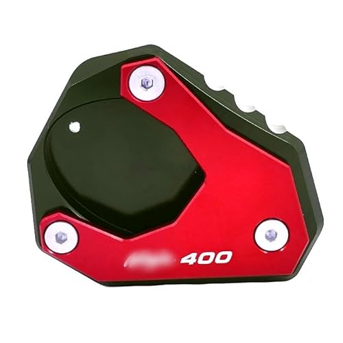 AYKANING Motorrad SeitenstäNder,SeitenstäNder Verbreiterung Motorrad CNC Kickstand Foot Side-Stand-Verlängerungskissen-Trägerplatte vergrößern(Color:Red) von AYKANING