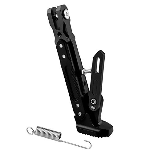 AYKANING Motorrad SeitenstäNder,SeitenstäNder Verbreiterung Universalmotorrad-CNC-Motorrad-Seitenständer Leg Ständer Clamp Einstellbare 10-60mm Schwarz Universal-Zubehör(Color:Black) von AYKANING