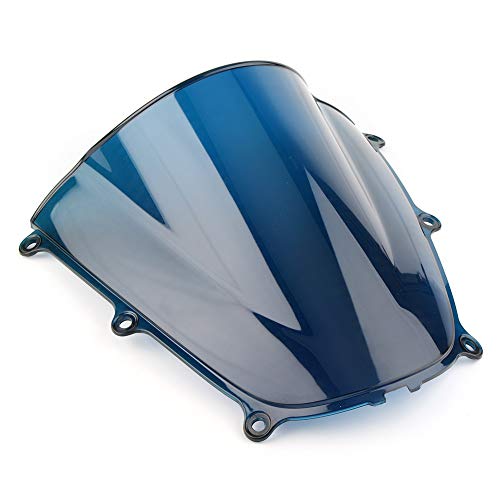 AYKANING Windschild Motorrad,Motorrad Windabweiser Motorrad Windschutzscheibe Windschutzscheibe Spoiler Air Deflektor Roller Windschutzkratzer Kratzfest(Color:Blue) von AYKANING