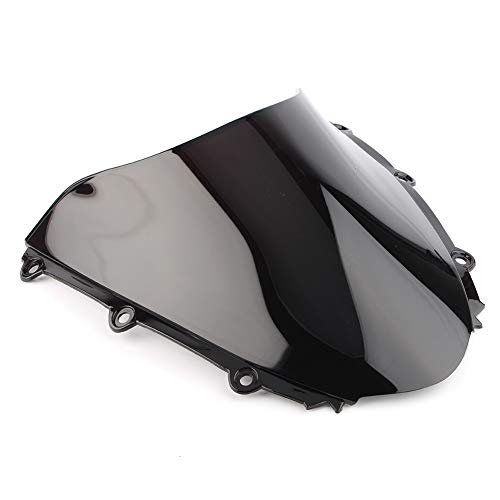 AYKANING Windschild Motorrad,Motorrad Windabweiser Motorrad-Windschutzscheiben-Windschutzscheibe-Doppelblase(Color:Black) von AYKANING