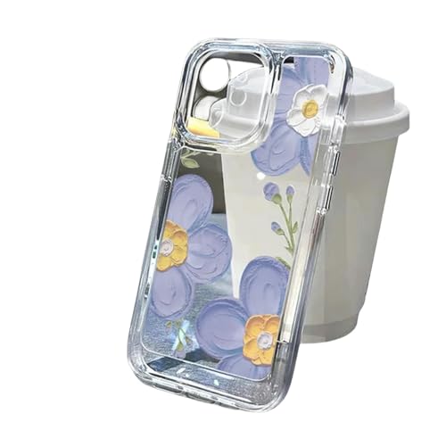AYKZGIQS Handyhülle Blumenkoffer Für iPhone 15 14 13 12 11 Pro Max Silica Transparent Deckung-Für Iphone15-1Td26 von AYKZGIQS