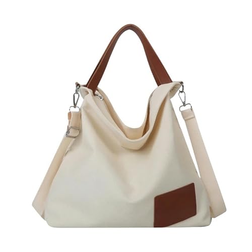 AYKZGIQS Rucksack Bag Rucksack Damen -Leinwand -Umhängetaschen Faltbarer Käufer Handtaschen Casual Cute Bag Für Studenten-Weiß von AYKZGIQS