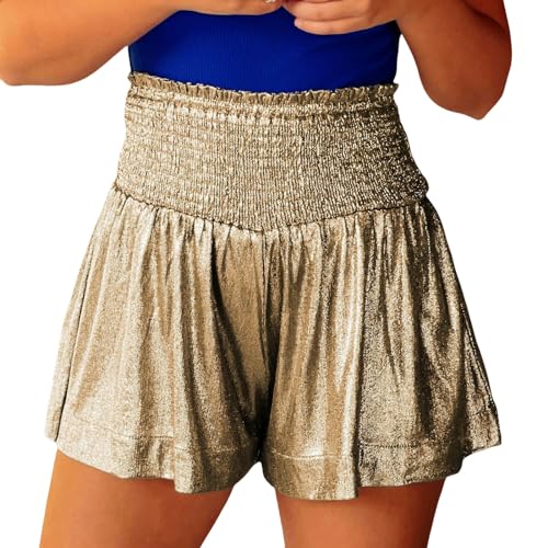 AYKZGIQS Shorts Damen Hohe Taillierenshorts, Taillierte Sporthosen Mit Tailliertem Sport, Cheerleading Faltenrockhose Für Frauen-a-s von AYKZGIQS