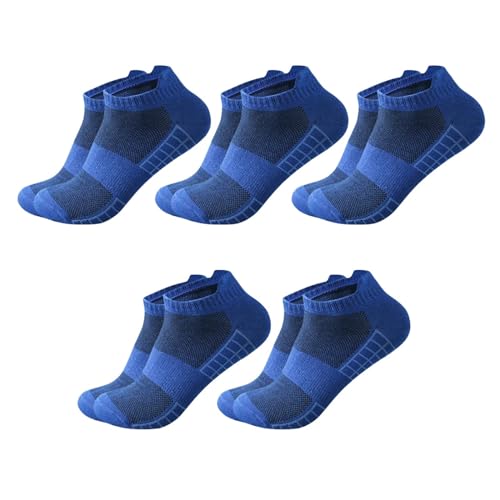 AYKZGIQS Socken 5 Paar Männer Knöchelsocken Atmungsaktive Baumwollsportsocken Sommer -Casual Socken-5 Paare Blau-eu38-45 (6-11) von AYKZGIQS