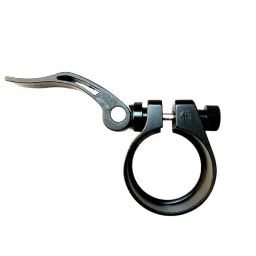AYXAMO Sattelklemme,Fahrrad Sattelklemme Aluminiumlegierung Fahrrad Sattelstützenklemme 35 38 40 40,8 41 mm Fahrrad Radfahren Sattelstützenklemme Schnellspanner Fahrrad Ersatzteile(35mm Black) von AYXAMO