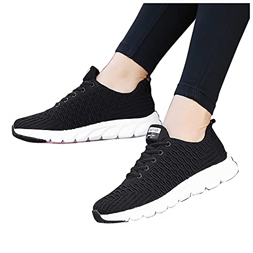 Aahkloijw Damen Sneaker Laufschuhe Canvas Flache Schuhe rutschfest Turnschuhe Sportschuhe Joggingschuhe Slip-on Casual Einzelschuhe Leichtgewichts Atmungsaktiv Mesh Walkingschuhe von Aahkloijw