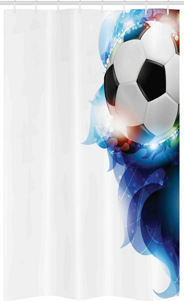 Abakuhaus Duschvorhang Badezimmer Deko Set aus Stoff mit Haken Breite 120 cm, Höhe 180 cm, Fußball Ball Graphic Game Sport von Abakuhaus