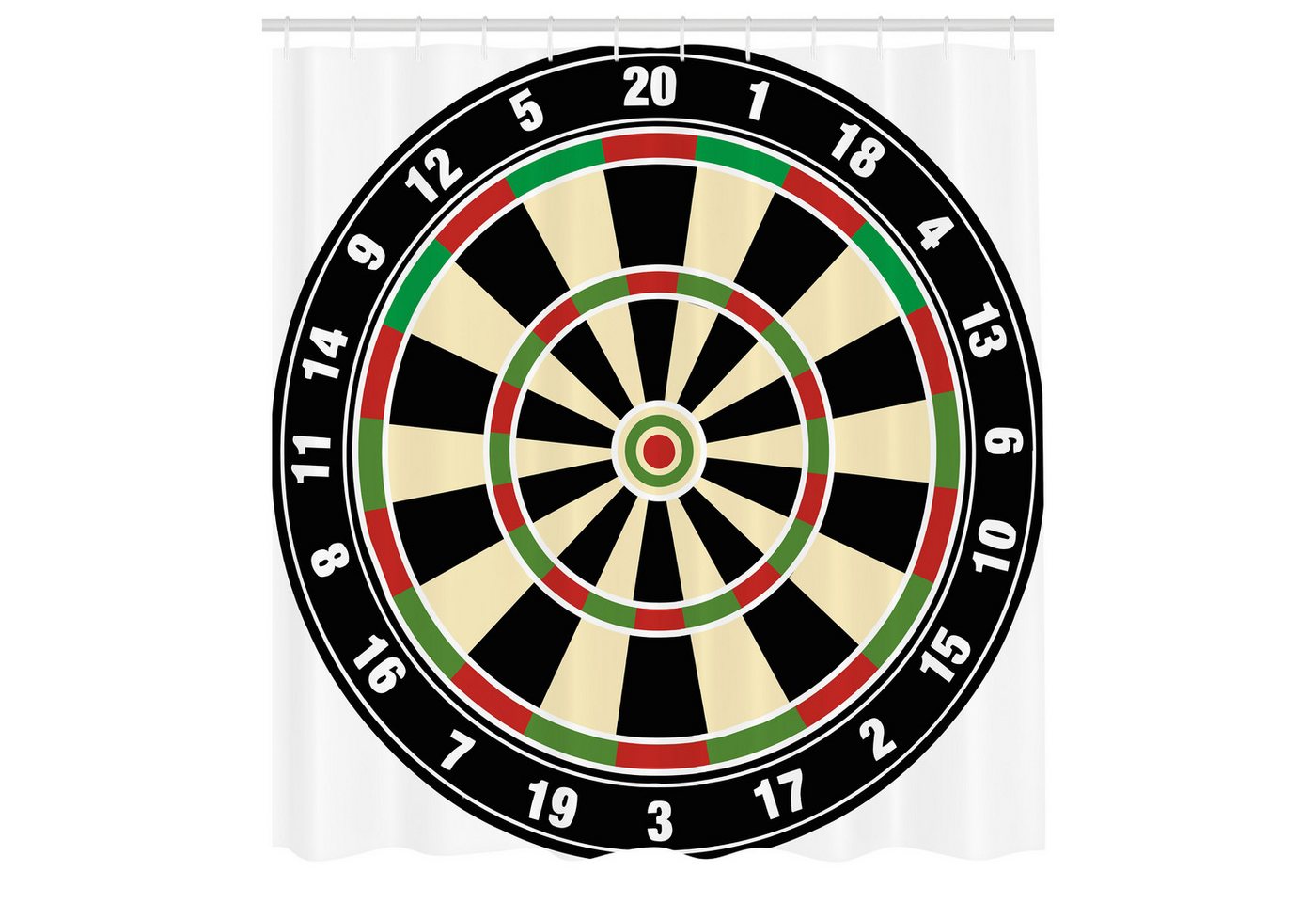 Abakuhaus Duschvorhang Moderner Digitaldruck mit 12 Haken auf Stoff Wasser Resistent Breite 175 cm, Höhe 180 cm, Sport Dart Board Lifestyle von Abakuhaus