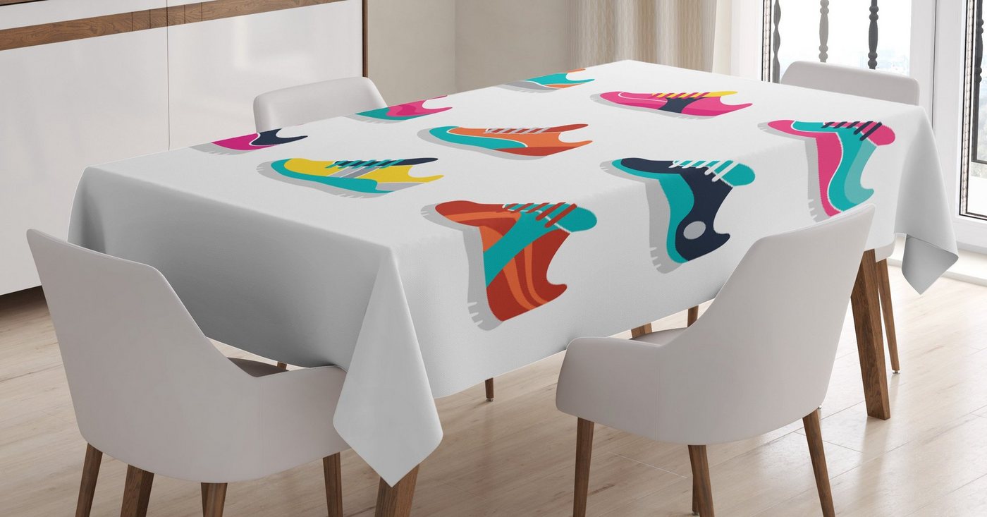 Abakuhaus Tischdecke Farbfest Waschbar Für den Außen Bereich geeignet Klare Farben, Laufen Die Anordnung der Schuhe von Abakuhaus