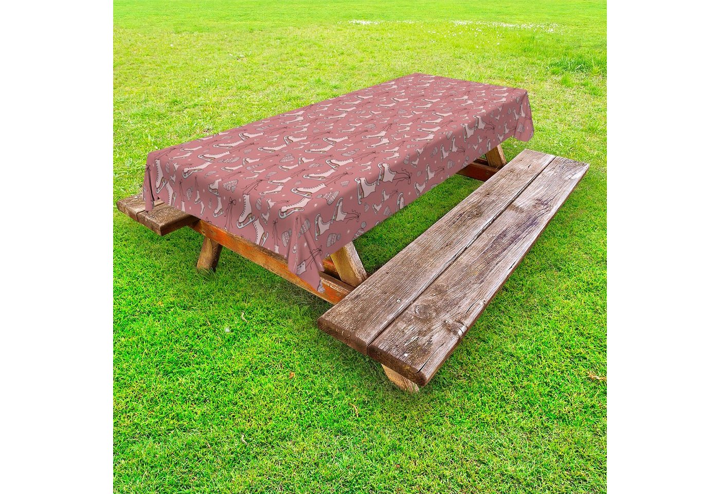 Abakuhaus Tischdecke dekorative waschbare Picknick-Tischdecke, Schlittschuhe Werkzeuge von Outdoor Sport von Abakuhaus