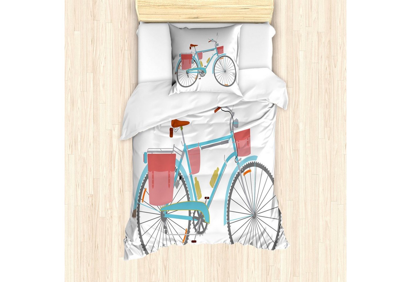 Bettwäsche Milbensicher Allergiker geeignet mit Kissenbezug, Abakuhaus, Microfaser, Fahrrad Classic Tour Fahrradtaschen von Abakuhaus
