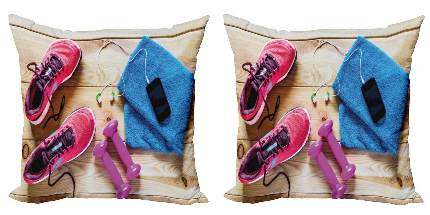 Kissenbezüge Modern Accent Doppelseitiger Digitaldruck, Abakuhaus (2 Stück), Fitness Frauen-Fitnessgeräte von Abakuhaus