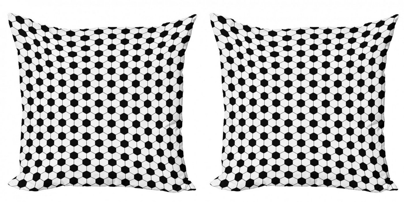 Kissenbezüge Modern Accent Doppelseitiger Digitaldruck, Abakuhaus (2 Stück), Fußball Abstrakt Ball Muster von Abakuhaus
