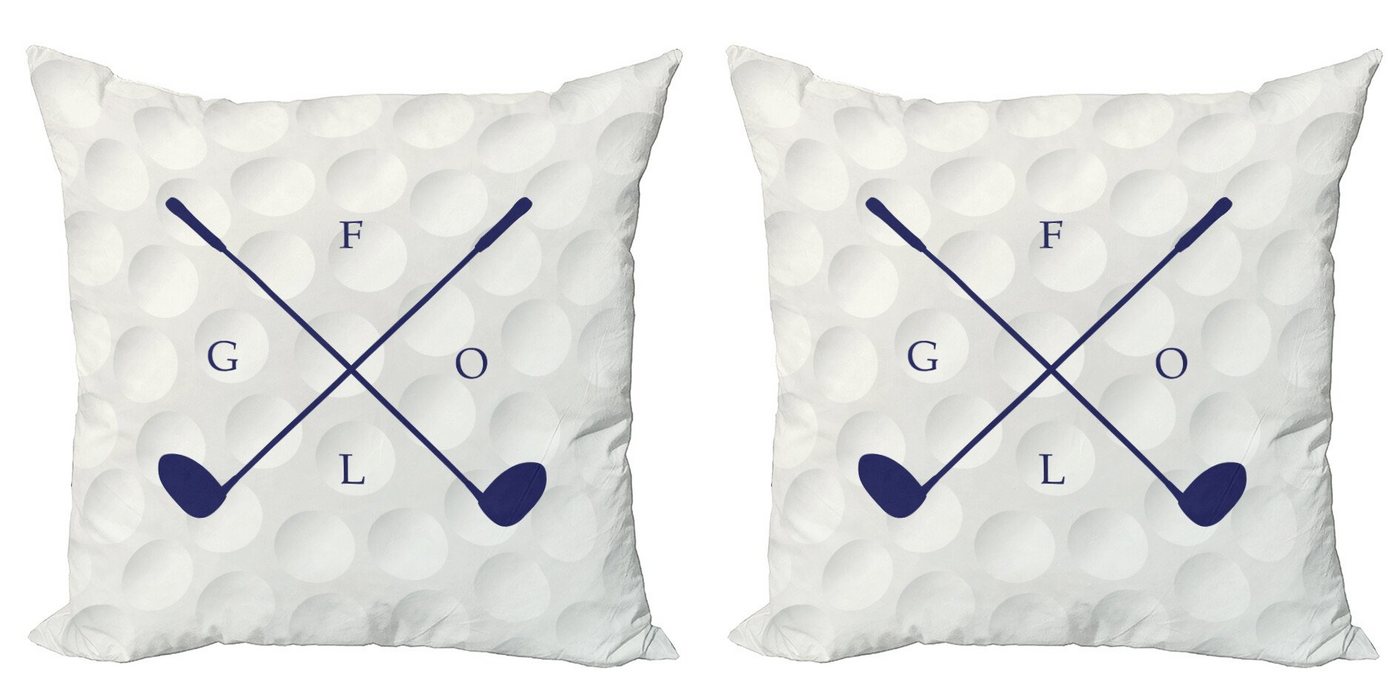 Kissenbezüge Modern Accent Doppelseitiger Digitaldruck, Abakuhaus (2 Stück), Golf Golfschläger auf Ball Hintergrund von Abakuhaus