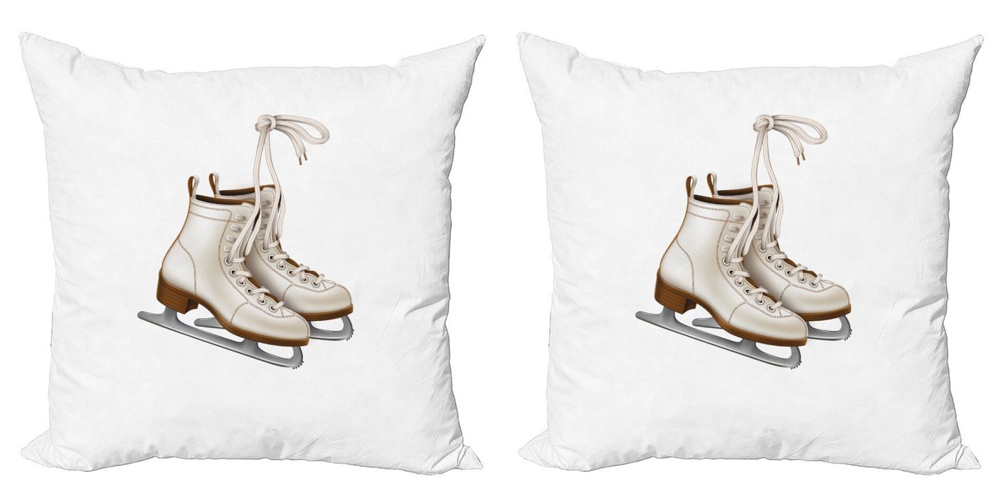 Kissenbezüge Modern Accent Doppelseitiger Digitaldruck, Abakuhaus (2 Stück), Schlittschuhe Ice Rink Schuhe von Abakuhaus