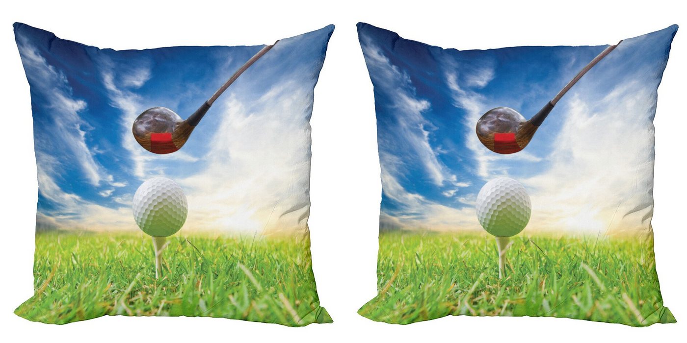 Kissenbezüge Modern Accent Doppelseitiger Digitaldruck, Abakuhaus (2 Stück), Sport Golf Club and Ball von Abakuhaus