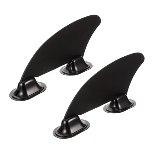 Abaodam 2 Stück Boardflossen Surfflosse Paddle Board Ersatzteile Surfbrettflosse Aufblasbare Paddle Boardflosse Paddleboard Balanceflosse Surfbrett Ersatz Wasserteiler Schwarz PVC von Abaodam