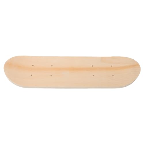 Abaodam Blanko-Skateboard-Decks 43 cm Unfertiges Skateboard-Deck 7-Lagige Holz-Skate-Decks Naturholz-Double-Tail-Skateboards Ersatz Für Einfache Lackierung von Abaodam