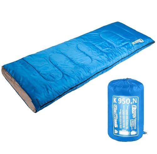 AbarQs K950 Schlafsack | Campingausrüstung, warmes und kühles Wetter, leicht, wasserdicht, Innen- und Außenbereich (blau) von AbarQs