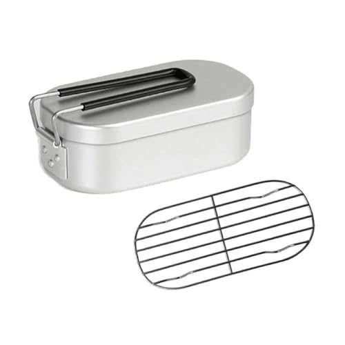 Abcsweet Isolierte Lunchbox Für Den Außenbereich Mit Griffen Aluminium Lunchbox Tragbare Bento Box Für Camping Reisen Angeln Langlebig Tragbar Bento Box Rucksackbehälter Für Damen Und Herren von Abcsweet