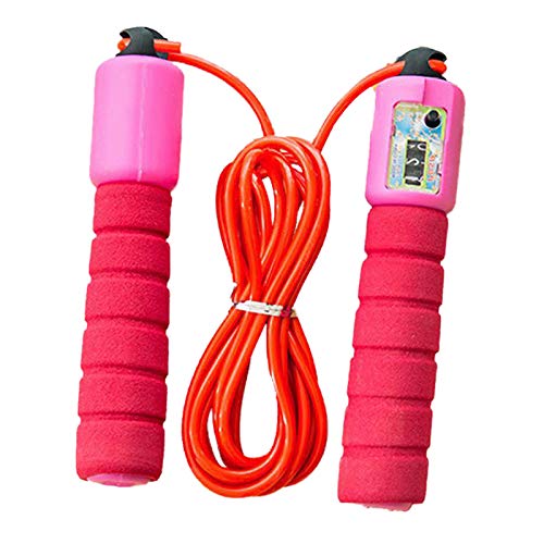 Aboiled Kinder Springseil Gewichtete Geschwindigkeit Springseil Einstellbar ÜBerspringen ZäHlen Springseil für Training Workout Fitness Rot von Aboiled