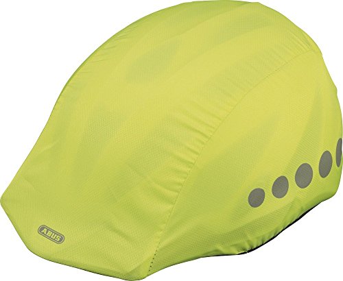 ABUS Regenkappe für Helme - Regenschutz mit dekorativen Reflektoren und Gummizug - wasserabweisend – Gelb von ABUS