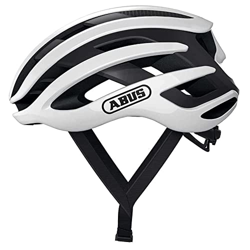 ABUS Rennradhelm AirBreaker - High-End Fahrradhelm für den professionellen Radsport - für Jugendliche und Erwachsene - Helm für Damen und Herren - Weiß, Größe L von ABUS