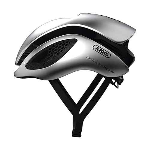 ABUS Rennradhelm GameChanger - Aerodynamischer Fahrradhelm mit optimalen Ventilationseigenschaften für Damen und Herren - Silber, Größe S von ABUS